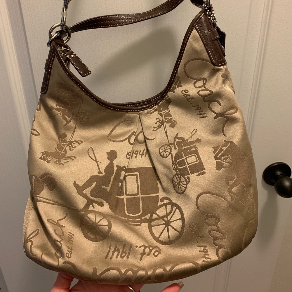 Coach Horse & Carriage Bag w/Long Strap